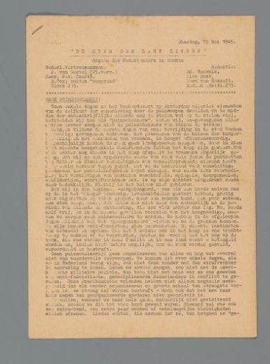 The Voice of the Low Countries, no. 12, May 15, 1945