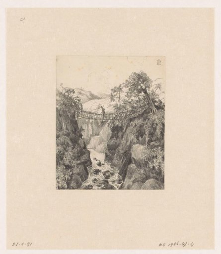 River with a Rope Bridge