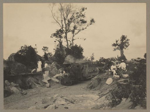 Tram section of granite and quarry between Berok and Kwala