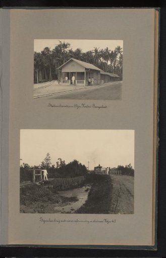 Steam Tram Station and Bridge with Lock of the Bangka Tin Mining Company at Soengeiliat