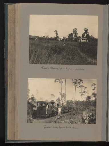 Wood and personnel train of the Bangka tin mining at Soengeiliat