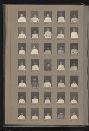Passport photographs of staff