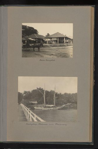 Pasar at Soengeiliat and jetty on the Merawang river