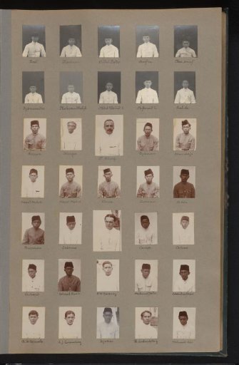 Passport photographs of staff