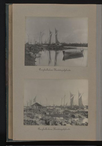Harbor and wood stacking place in Pangkalpinang