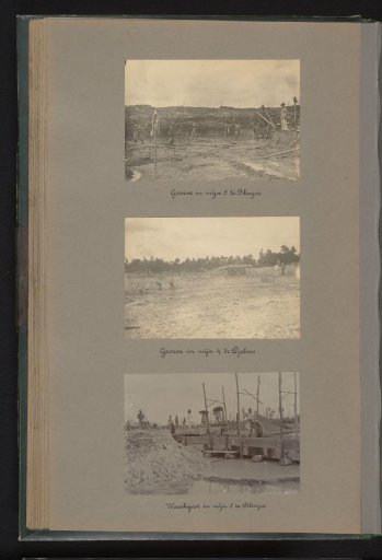 Mines and washing trough in the mines of the Bangka tin mining at Blinjoe