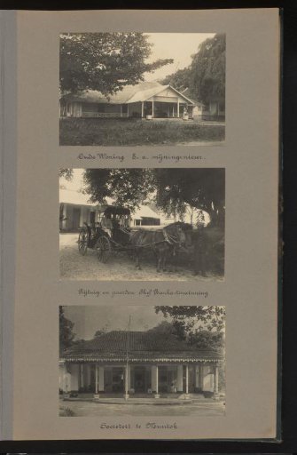Residence, the carriage of the chief of the main office of the Banka tin mining, and the society in Muntok