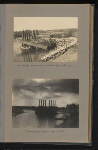 Sunken Dredge after the Breakthrough at a Mine at Soengeiliat in 1914