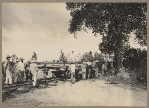 Transport of heavy rails in connection with the relocation of the excavator from mine 15 to mine 3