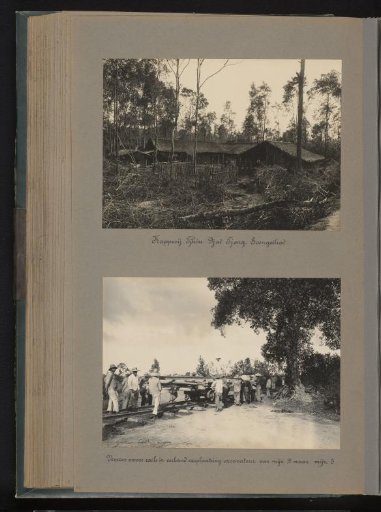 Barber Shop and Rail Transport of the Bangka Tin Mining Company at Soengeiliat