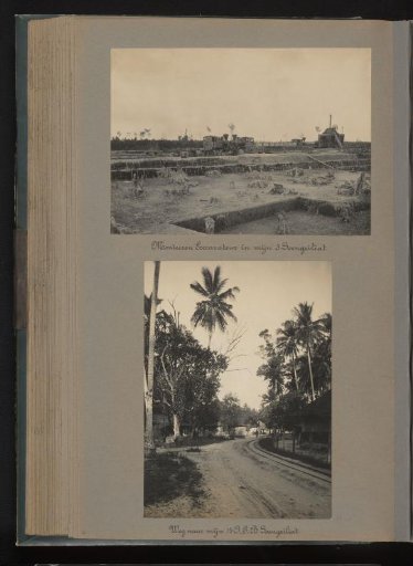 Excavator and Road of the Bangka Tin Mining Company at Soengeiliat
