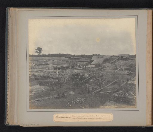 Pangkalpinang. Mine 1. Pit with conveyor belt installation for ground supply along a Decauville track and steam pump installation