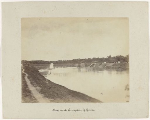 Bridge over the Porrong River at Tjepiples / at Modjokerto