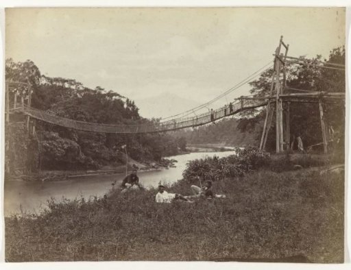 Bamboo suspension bridge / near Bliar / Kedirie