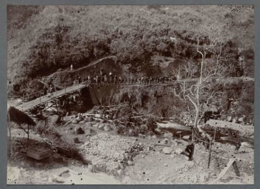 Beginning of the Construction of the Bridge over the Woih ni Enang