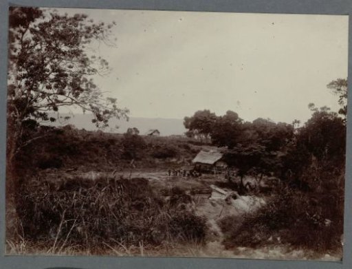 Soldiers at a Hut Along the Road