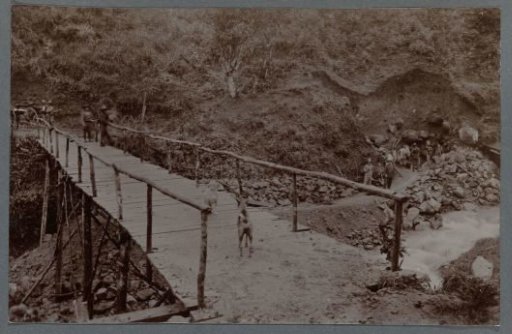 Workbridge over a river