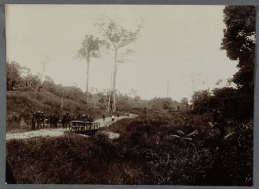 Group of soldiers on a bridge