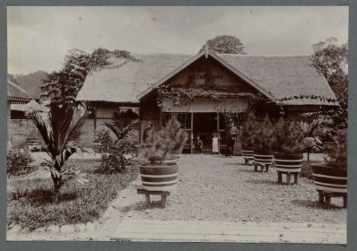Officers' residence in the camp at Krueng Seumpo
