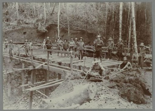 Construction of a Wooden Bridge