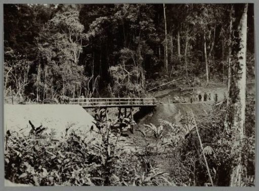 Completed wooden bridge