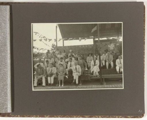 Spectators at the Costumed Football Match of the Central Office for Statistics in Batavia