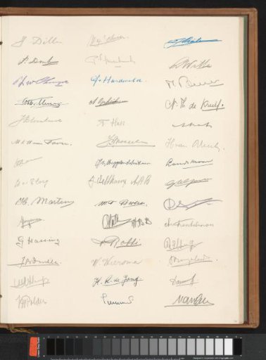 Sheet with signatures
