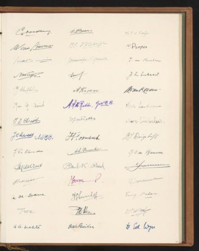 Sheet with signatures