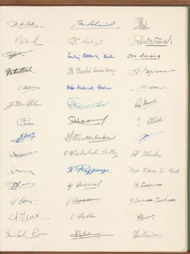 Sheet with signatures