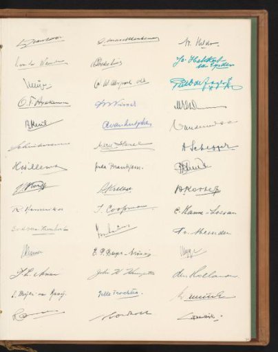 Sheet with signatures