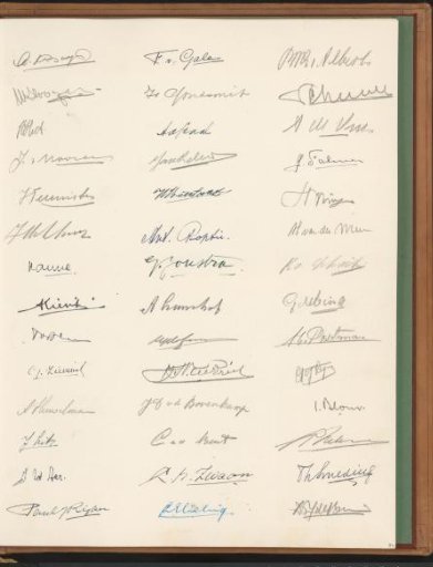 Sheet with signatures
