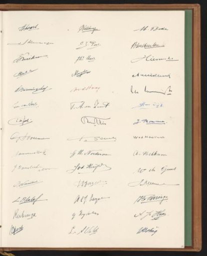 Sheet with signatures