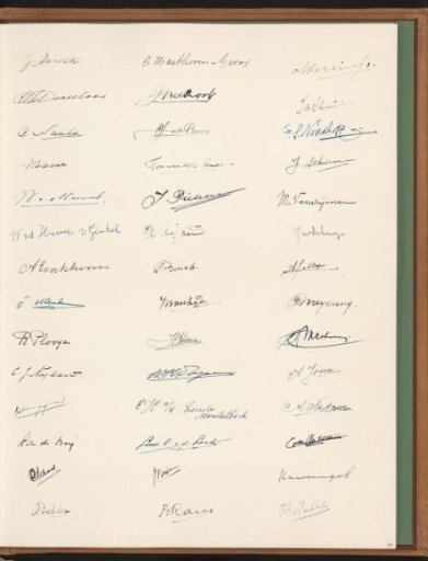 Sheet with signatures