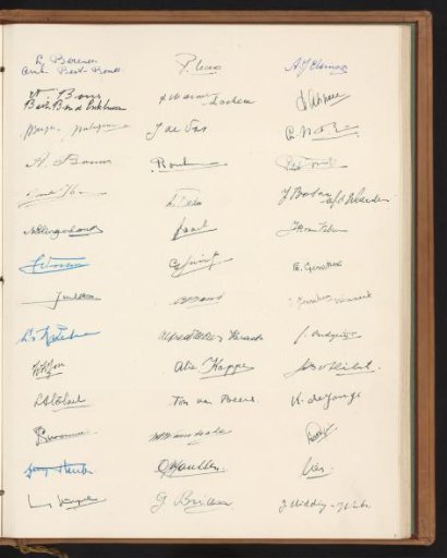 Sheet with signatures
