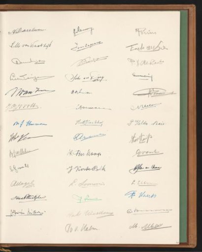Sheet with signatures