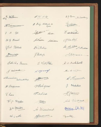 Sheet with signatures