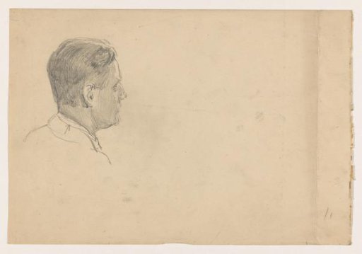 Portrait studies for the (unfinished) painting of the Dutch court in London, June 1942: Mr D.J. Sannes.