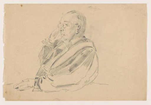 Portrait studies for the (unfinished) painting of the Dutch court in London, June 1942: Prof Mr J.A. Veraart