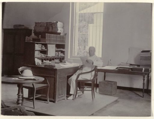 Man behind desk