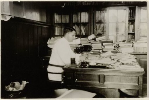 Man behind a desk