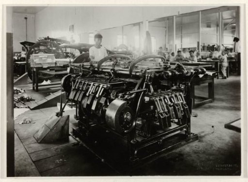 Folding Machine in the Printing Office