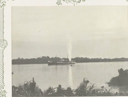 Steamship on a river