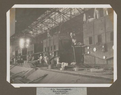 S.O. Goenoengsari. Boiler station. July 1927.