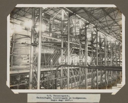 S.O. Goenoengsari. Centrifuges, cooling troughs and boiling pans. Early Aug: 1927.