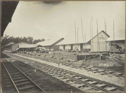 Construction of a Building Along the Railway