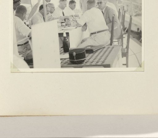 Meal for guests on the boat