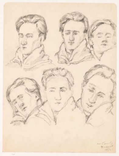 Six sketchy portraits, March 4