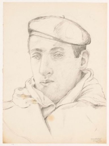 Self-portrait with cap: B-1-1, March 5