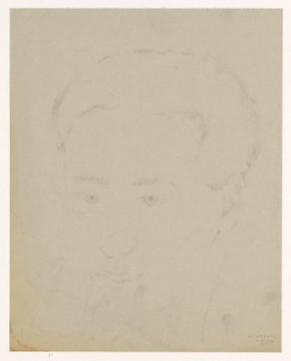 Unfinished Self-Portrait: B-1-1, February 9