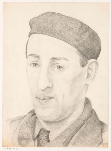 Self-portrait with cap: B-1-1, March 2